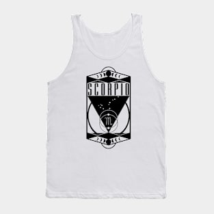 Scorpio Constellation Moon Phases Zodiac Astrology Art Deco Style Tank Top